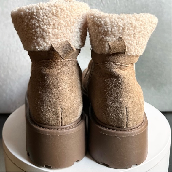 🌸STEVE MADDEN 🌸 Reyen Platform Boot In Oatmeal Suede Size: 10 - Picture 8 of 10